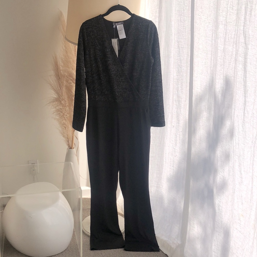 🔥NWT! Lisa Rinna Collection Jumpsuit in XS Metallic Black